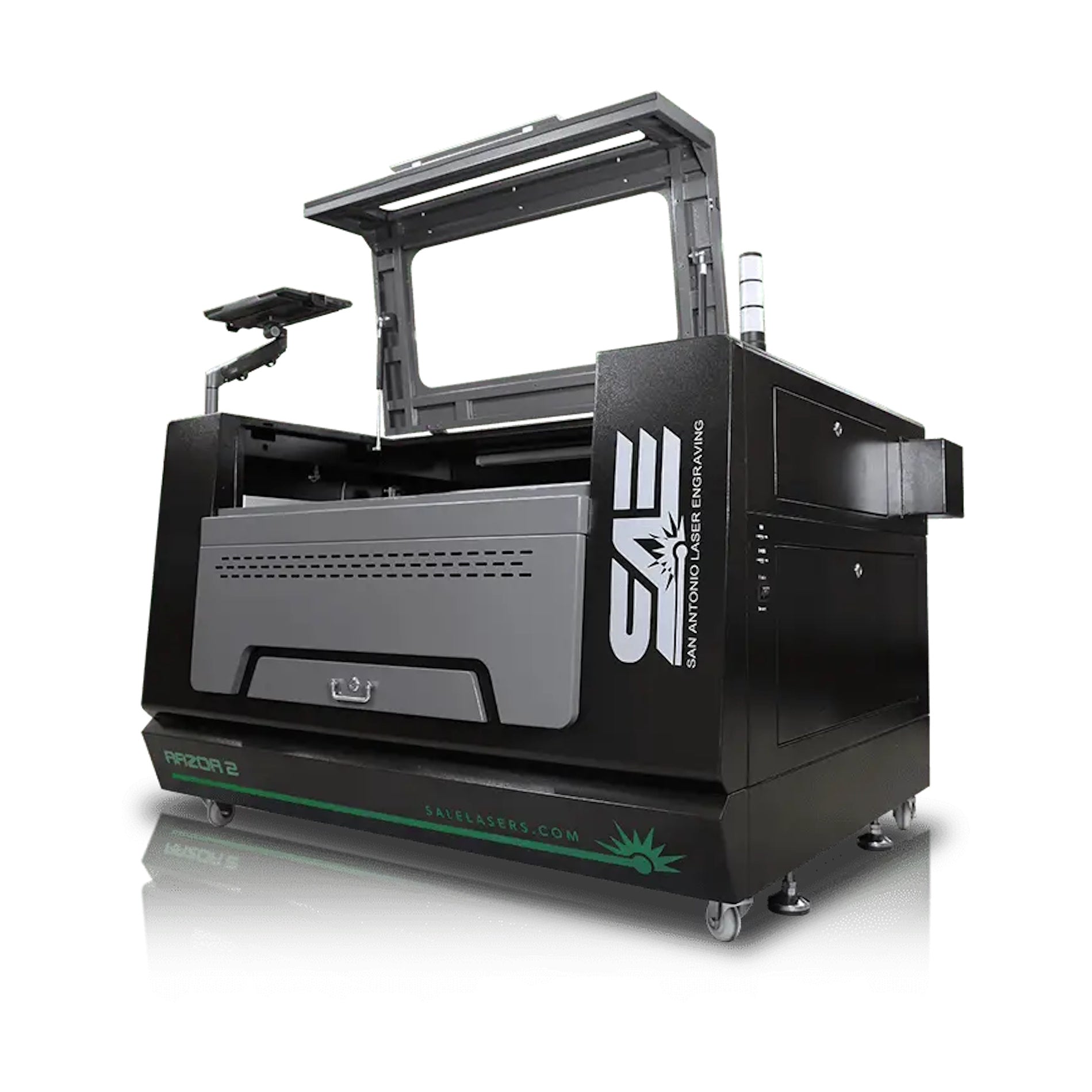 SA Laser Razor 2 Industrial CO2 Laser Open Closed View