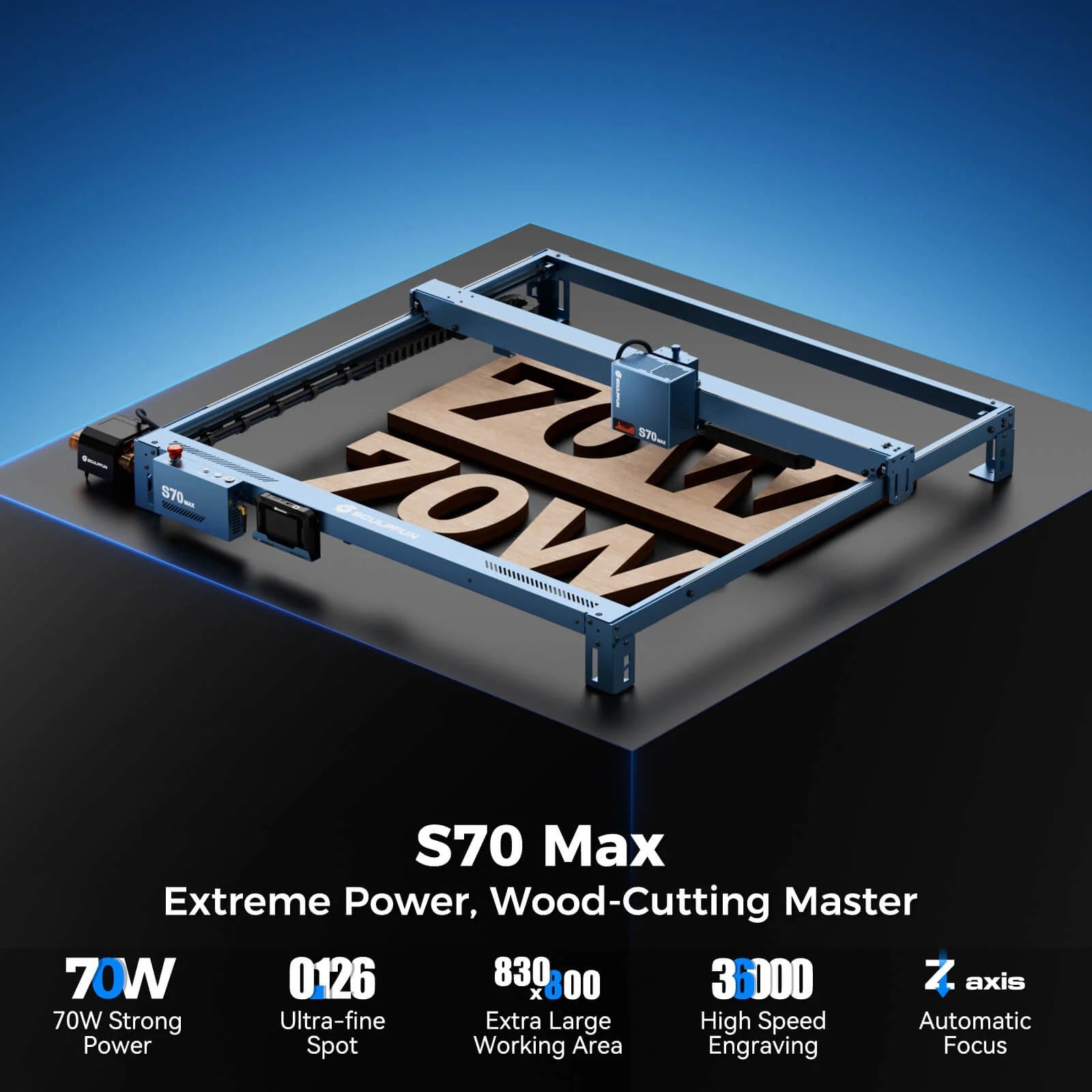 SCULPFUN S70 Max 70w Diode Laser Engraver Power
