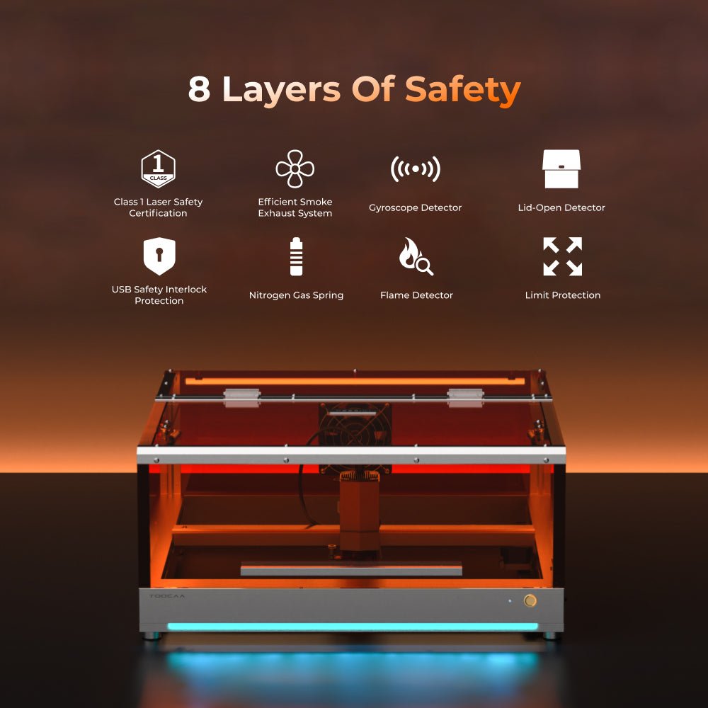 TOOCAA L2 Desktop Laser Engraver & Cutter Safety