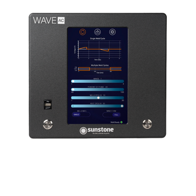 Sunstone Wave AC control panel with digital display on a white background