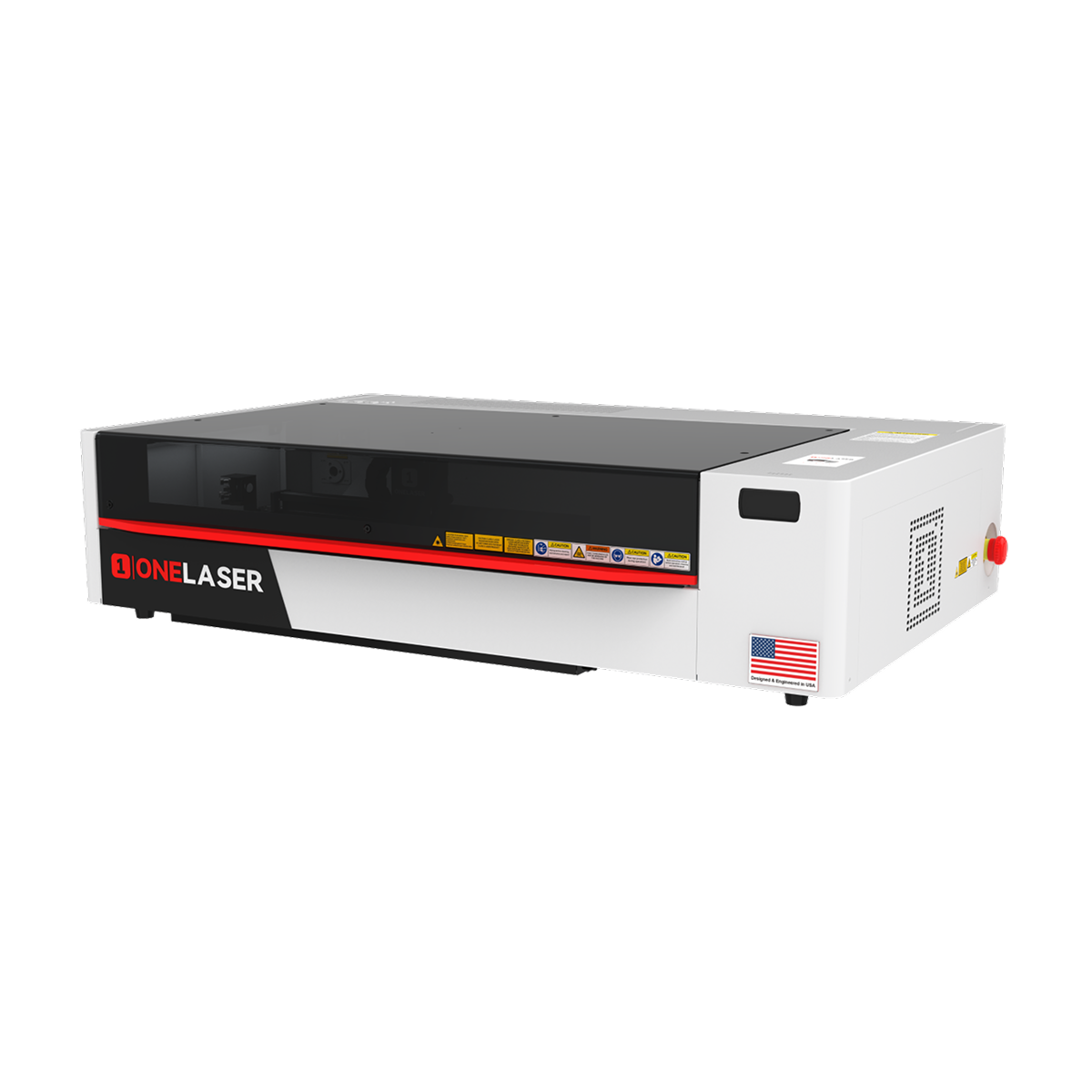 OneLaser XRF 38W RF metal tube desktop CO2 laser engraver and cutter, front view