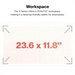 OneLaser XRF 23.6 x 11.8 inch engraving workspace and bed