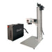 BWM 100W JPT MOPA fiber laser galvo head and focusing assembly, side view