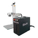 BWM 10W JPT UV laser marking machine with motorized lift column, angled view