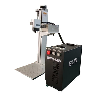BWM 5W JPT UV laser engraver with air-cooled split marking system