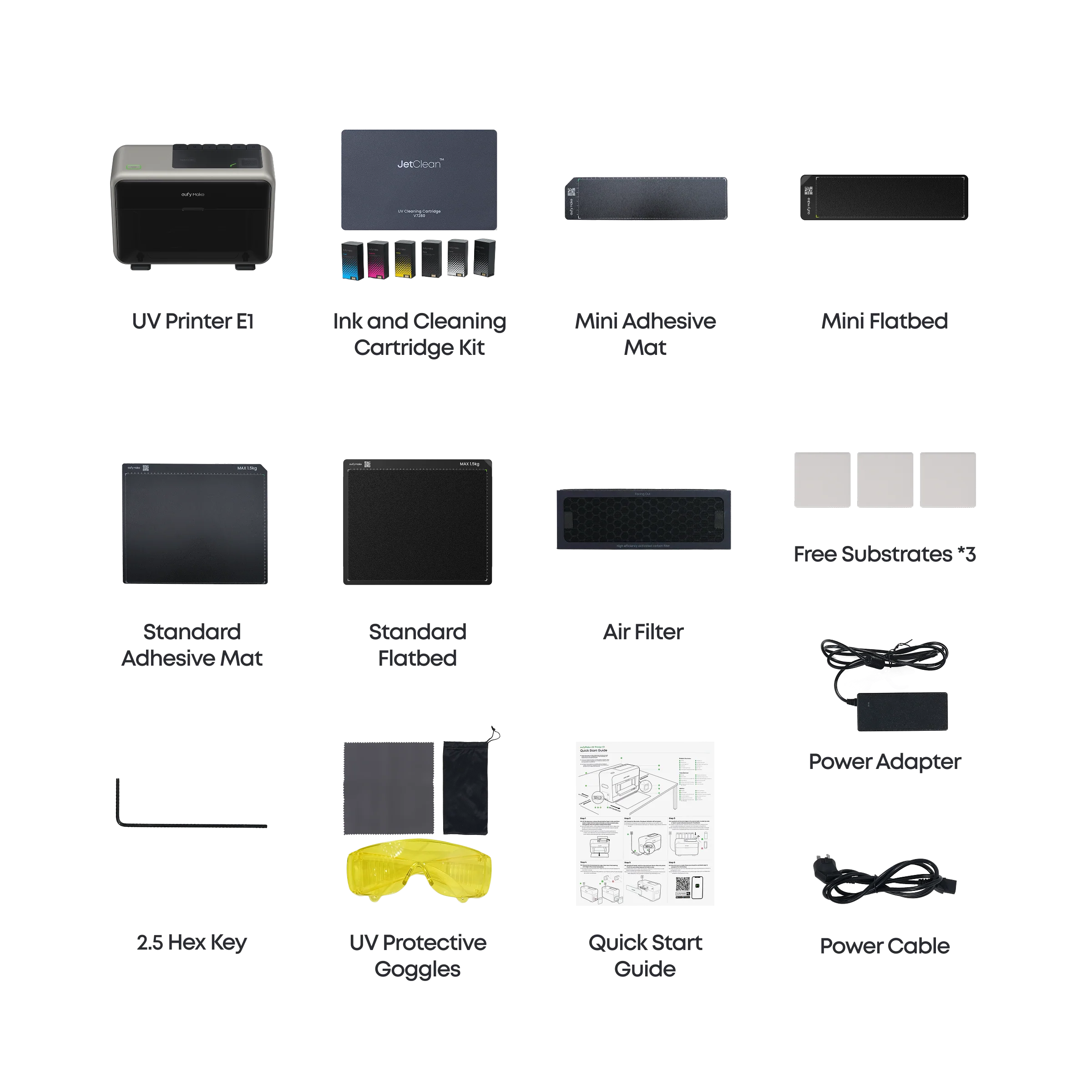 eufyMake E1 UV Printer what's included