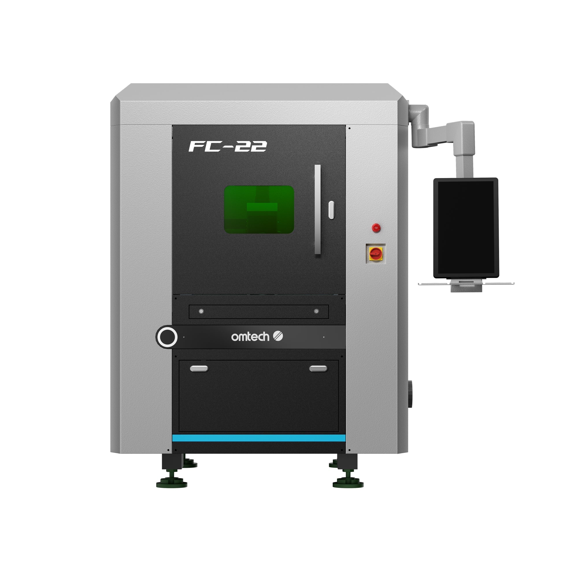 OMTech FC-22 1500W Enclosed Fiber Laser Cutter Front View
