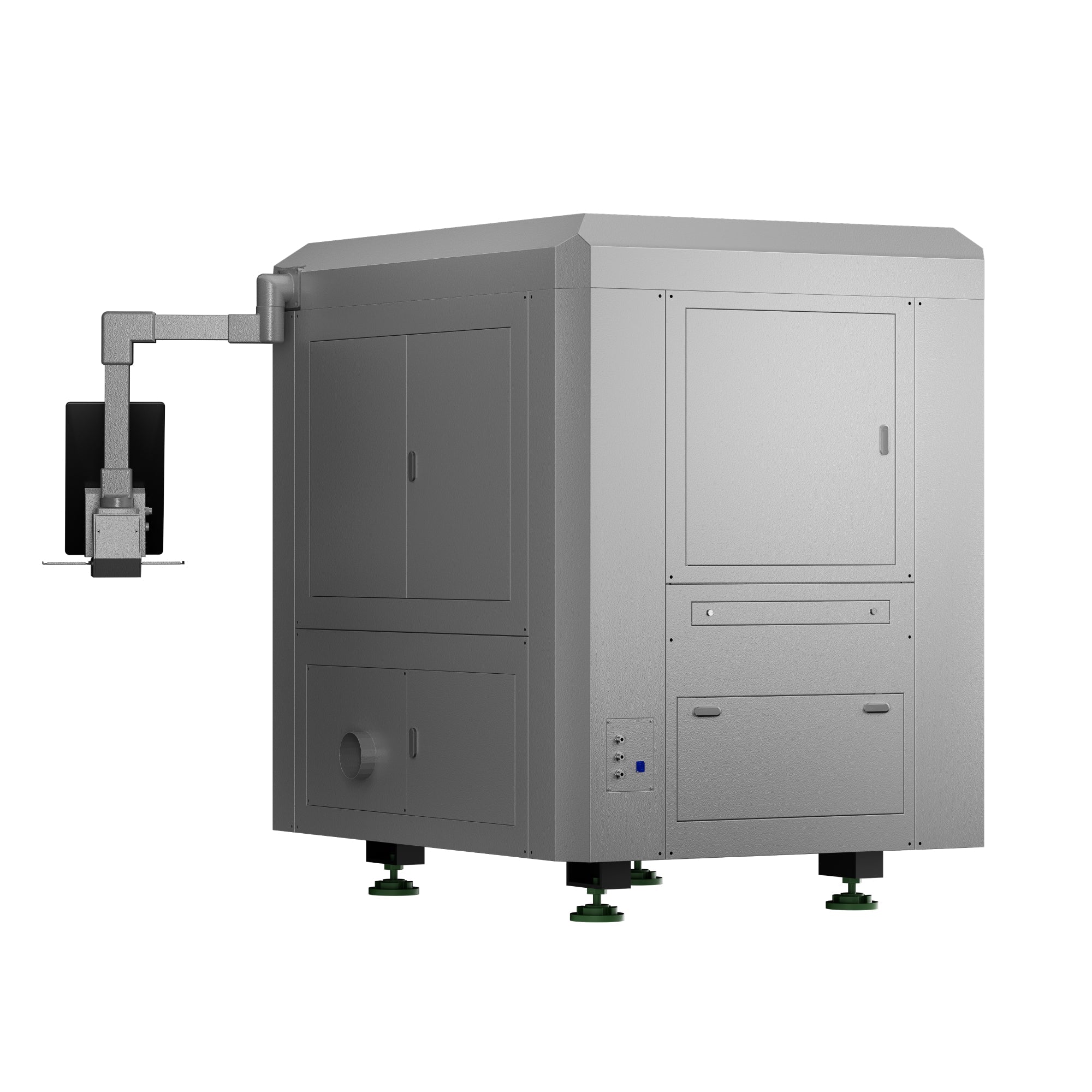 OMTech FC-22 1500W Enclosed Fiber Laser Cutter Side Back View