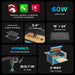OMTech Maker MF1624-60 60W CO2 Laser Engraver and Cutter specifications