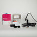 Orion mPulse welder including a device, notebook, safety glasses, and cables on a white background
