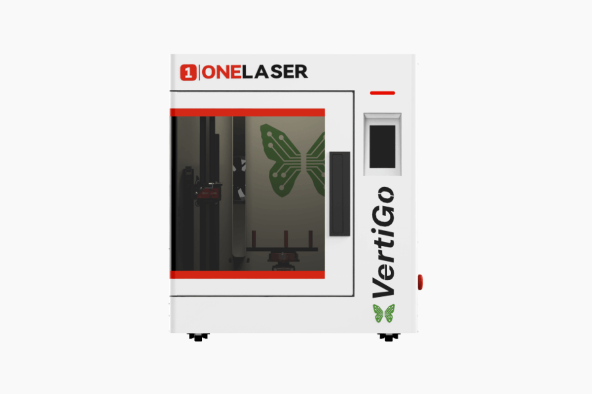 OneLaser VertiGo vertical rotary laser engraver in gray