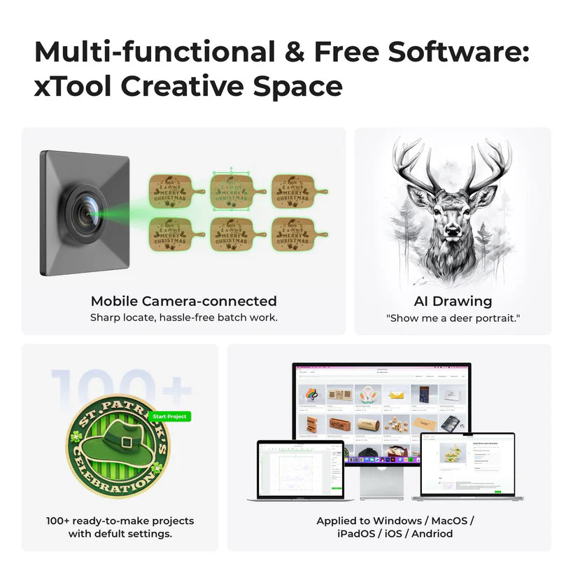 xTool D1 Pro 20W Diode Desktop Laser Engraver and Cutter Software