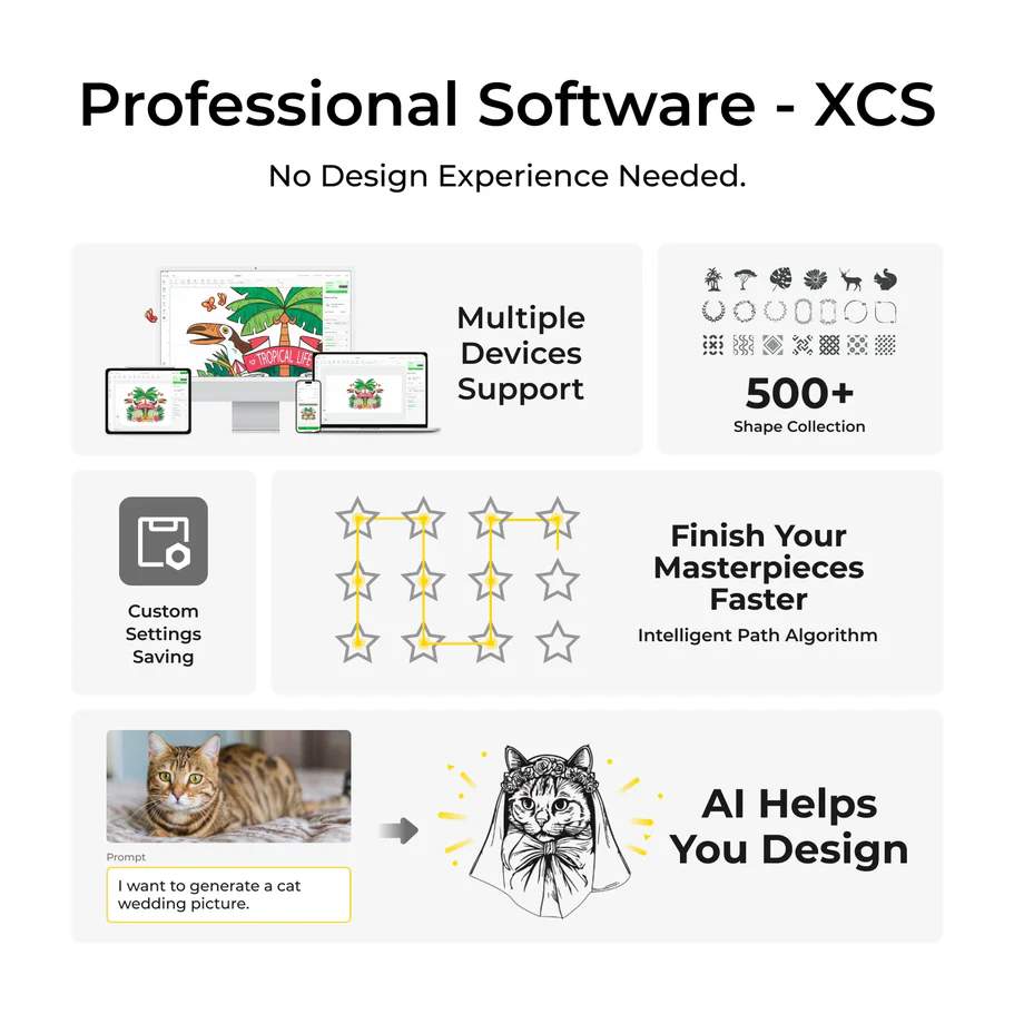 xTool P2 55W Desktop CO2 Laser Cutter and Engraver XCS Software